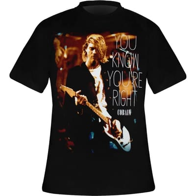 Kurt Cobain - You Know You're Right Heren T-shirt - XL - Zwart