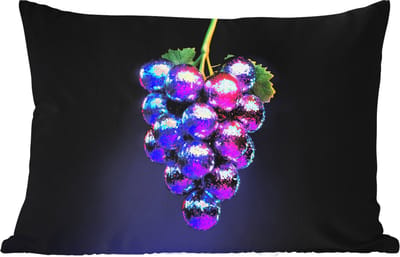 Buitenkussens - Paars - Disco - Feest - Druif - 60x40 cm - Weerbestendig