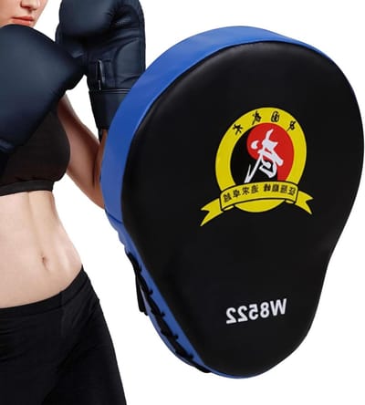 Boks Pads - Stootkussens Vechtsport - Trainen en Oefenen - Schokabsorberend Ontwerp - 25x19x4.5 cm - Blauw