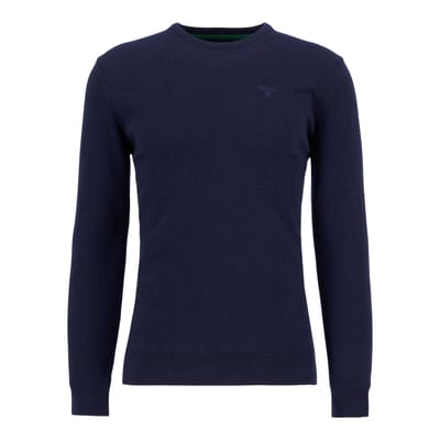 trui Barbour essentiele l/wol crewneck - marine
