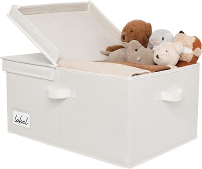 Thijox - Extra Grote Opbergdoos met Deksel, Gele Stoffen Mand voor Kleding en Speelgoed, Opvouwbare Opbergbox voor Kast, Organisator voor Kinderkamer