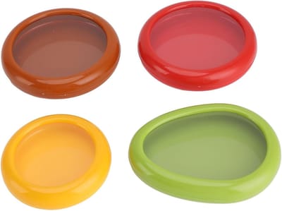 Set van 4 Herbruikbare Opbergdozen voor Avocado, Tomaat, Uien en Knoflook - Ideaal voor de Koelkast en Versheid Bewaren
