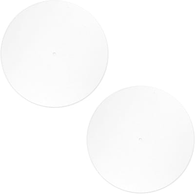 Allecta - Platenspeler Vilten Matten 30cm - Antislip - Antistatisch - Draaitafel Slipmat - Vilt Mat Pad - Fonograaf LP Vinyl - Wit - Set van 2