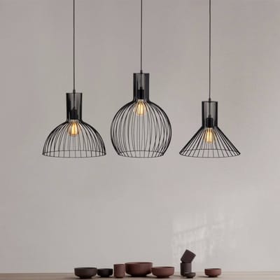 Opviq Hanglamp Fellini MR-768, zwart, ijzer, 3-lamps lineair