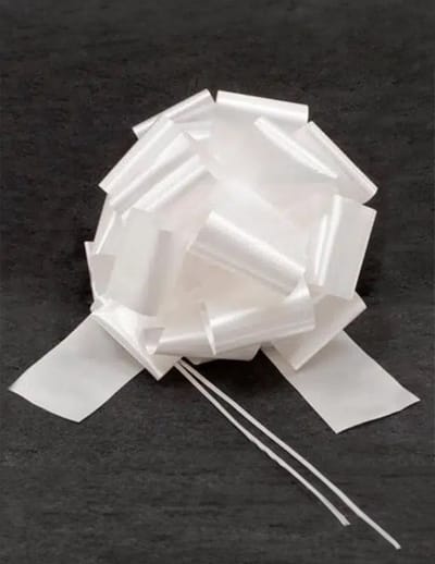 HOBI - Gigantische trekstrik wit 35 cm satijneffect