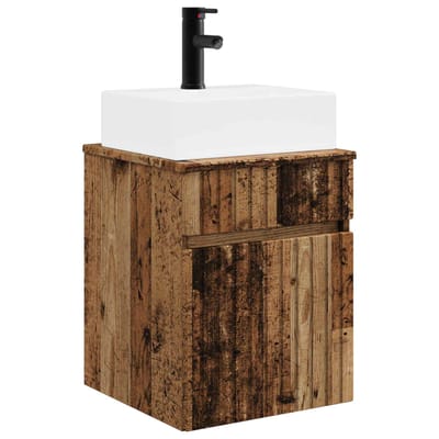 vidaXL - Wandgemaakte - spoelbak - wastafel - Oud - hout - 39 - x - 41 - x - 62,5 - cm