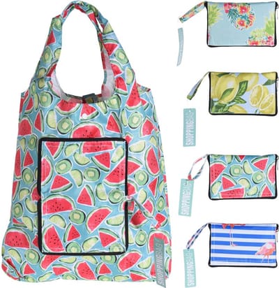 Storage Solutions boodschappentas opvouwbaar 37x50cm polyester multi.