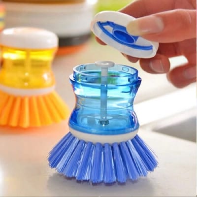 Afwasborstel met afwasmiddeldispenser, afwasborstel met geïntegreerde - afwasmiddeldispenser, afwasborstel voor borden, pot, glazen en spoelbak,