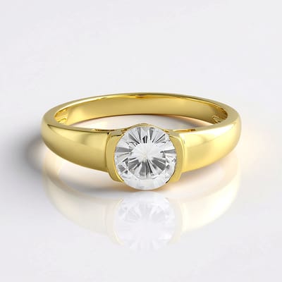Cavill - Elegante ring 925 Sterling Zilver - 18K Goud Verguld - 1,44 ct Ronde Cambodjaanse Zirkoon - Sprankelend, Modern - Dames ring