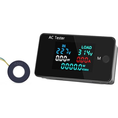 AC Dual Voltage Digitale Tester 0-500V Voltmeter 0-100A Ampèremeter Professionele Elektriciteit Power Test veelkleurig