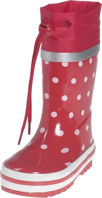 Playshoes Regenlaarzen Kinderen - Rood met Witte Stippen - Maat 32/33