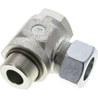 30S & M42x2 Verzinkt Stalen Swivel Joint Snijringkoppeling Buitendraad 250bar NBR O-ring Draaibaar ISO 8434-1