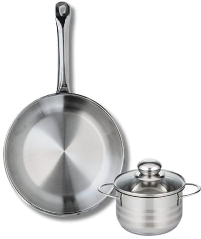 Set van 1 Koekenpan 24 cm en 1 braadpan 12 cm Elo Profi Brillant