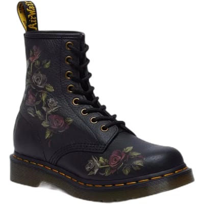 Dr. Martens Laars - 1460 - Decayed Roses Classic Tumbled Nappa - EU37 tot EU41 - voor Vrouwen - zwart
