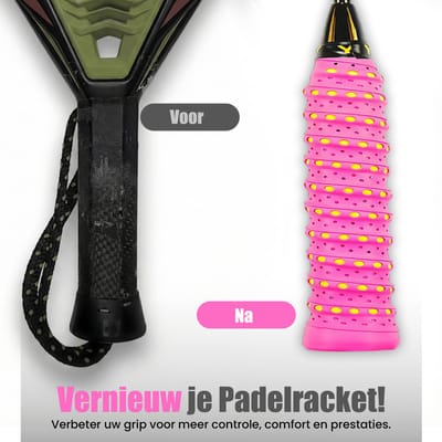 Overgrip - Grip - Griptape - Padel - Overgrip tennis - Overgrip padel - Racketaccessoires - Roze - Premium V2