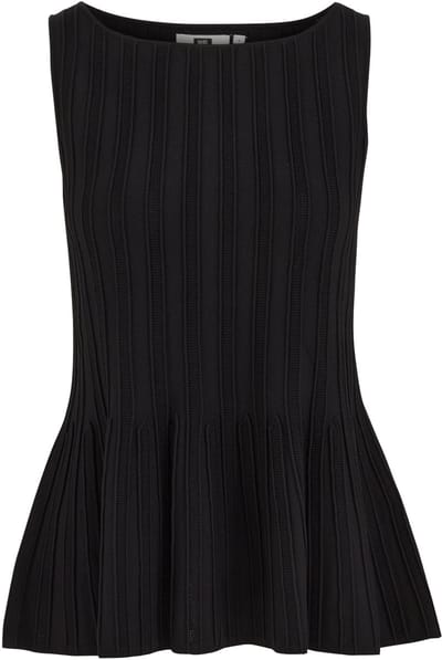 WE Fashion Dames gebreide top met structuur en stretch