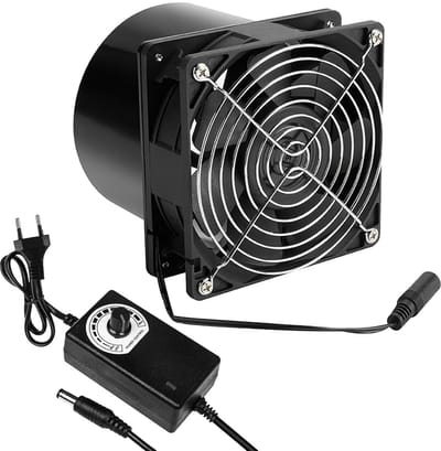 12V Rechte Kanaalventilator met Toerentalregelaar voor Keuken en Garage