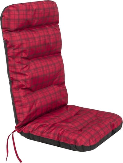 Rood Ligstoelkussen Tuinstoelkussen voor Stoel en Bank - 123x48 cm