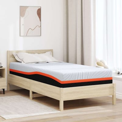 vidaXL - Matras - Wit - en - Grijs - 90 - x - 190 - cm - Jacquard - stof