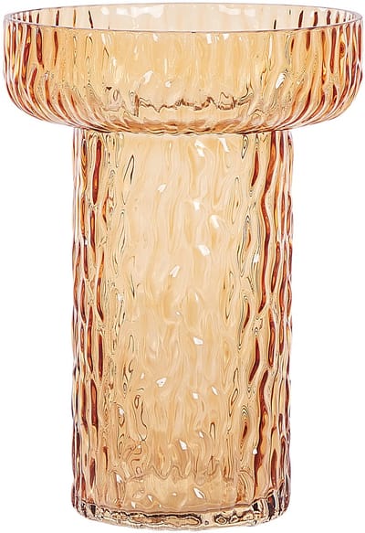 PLATANIA - Decoratieve vaas - Oranje - Glas