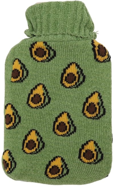 VT Goods - Warmteflacon - Warmwaterkruik - Draagbaar en licht - Avocado kleur - Wasbaar - Voor kinderen en volwassenen - 2000 ml