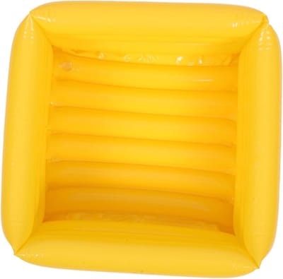 Opblaasbaar Voetbad - Draagbare Wasbak - Buitenactiviteiten - Ruim Ontwerp - 31x31x15 cm - Geel