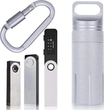 Ledger Nano X en S Crypto Hardware Wallet Hoes - Aluminium, Brandwerend en Waterdicht, Bescherming en Draagbaarheid
