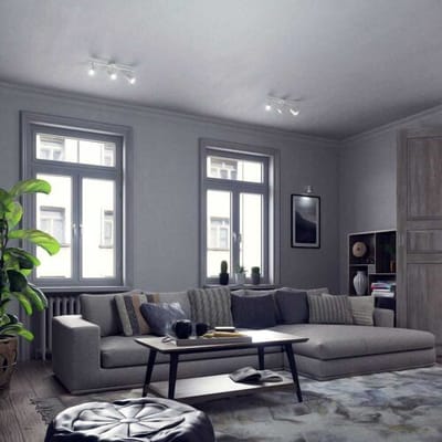 HOFTRONIC - Riga LED Plafondspot 3 Lichts GU10 6000K Daglicht wit - Wit - Spotje - Opbouwspot L474mm - Modern - Plafondlamp Woonkamer, Slaapkamer, Gang, Keuken