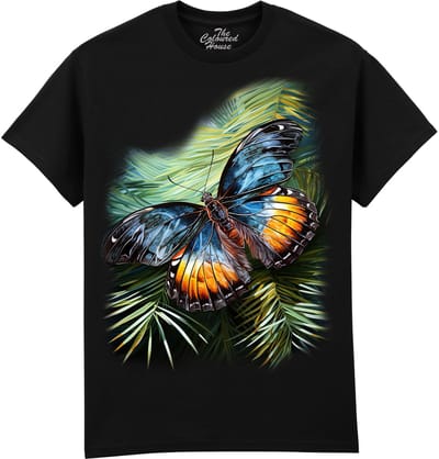 Vlinder Shining Butterfly The Coloured House T-shirt L