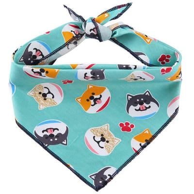 Verstelbare hondenbandana sjaal hondenaccessoires hondenprintpatroon katoenen wasbare hondenslabbetjes zomer huisdier hondenverzorgingsaccessoires S/L L