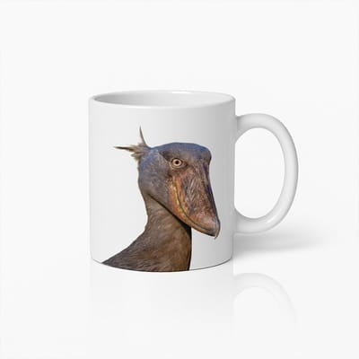 Unieke Schoenbekvogel Close-up Foto Keramische Mok - Exotische Dierenvriend Koffiebeker