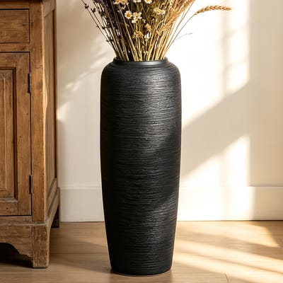 Vaas, 50 cm, rustieke boho-stijl voor pampasgras, bloemen of decoratie, perfect voor woonkamer, entree of tafel