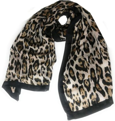 Oversized Luipaard Sjaal Dames Zwart Beige - Extra Grote, Super Zachte Dierenprint Sjaal