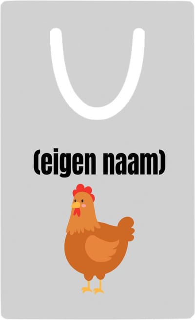Hacebo® - kip met eigen naam metalen boekenlegger - Kippen - kippen liefhebbers - iemand die houdt van kippen - verjaardag - cadeau - kado Bladwijzer boekenleggers - 7.6 cm x 5cm