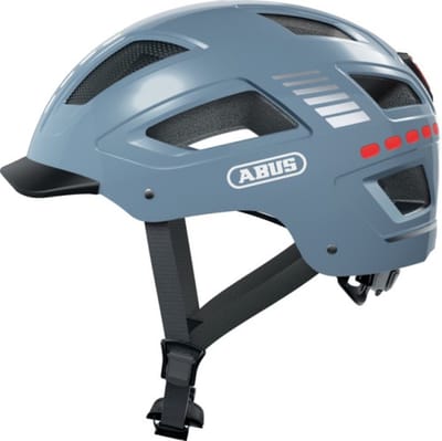 Fietshelm ABUS HYBAN 2.0 LED signal glacier XL - 58-63 cm - blauw - Geschikt voor gebruik op elektrische fietsen - stadsfietsen - 510 g