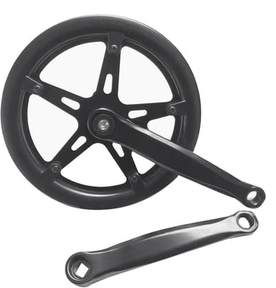 Racefiets Crankstel - Single Speed Crank - Fietsen Onderhoud - Holle Tandplaat - 170MM 46T - Zwart