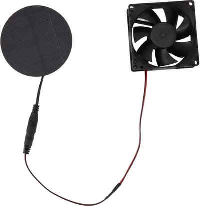 Uitlaatventilator op Zonne-energie Energiebesparend Milieuvriendelijk Geluidsarm Zonnepaneel Mini-ventilatortemperatuurregeling voor Broeikas - Ventilator op Zonne-energie - Energiezuinigheid - Milieuvriendelijkheid