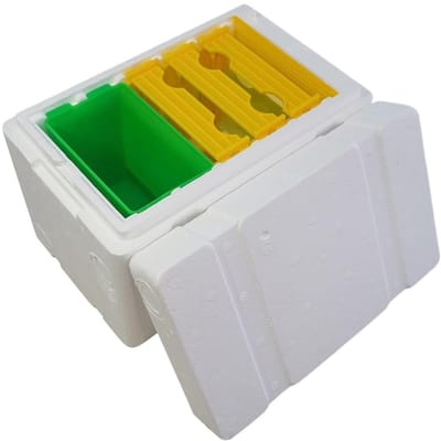 Bijenkorf Van Schuim - Bijenhouderij Kweekkast - Koninginnen Kweken - Geïsoleerd Schuimmateriaal - 24 x 14 x 15 cm - Wit