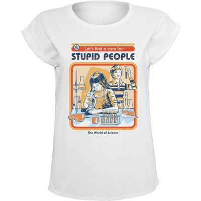 Steven Rhodes - Fun T-shirt - A Cure For Stupid People - S tot 5XL - voor Vrouwen - wit
