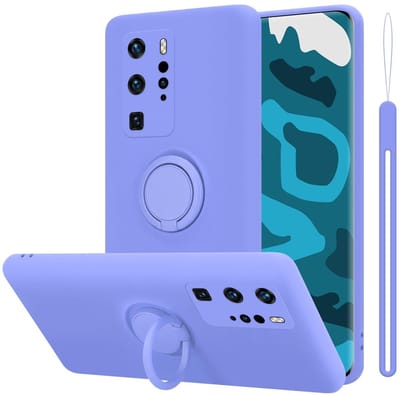 Cadorabo Hoesje geschikt voor Huawei P40 PRO / P40 PRO+ in LIQUID LICHT PAARS - Beschermhoes van flexibel TPU silicone Case Cover met ring