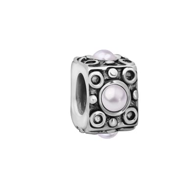 Quiges - 925 - Zilveren - Bedels -Sterling zilver - Beads - Kunstparel Ornament Kraal Charm - Geschikt – voor - alle bekende merken - Armband Z268