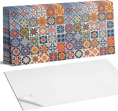 Coloray Plaktegels - Mozaïek tegelpatronen Wandtegel Zelfklevend - 60 cm x 30 cm - Geel Plaktegels - 6 stuks - Rechthoek PVC Tegels - Plaktegels Keuken - Zelfklevende Vloertegels Badkamer - Vinyl Tegels - Zelfklevende Wandtegels