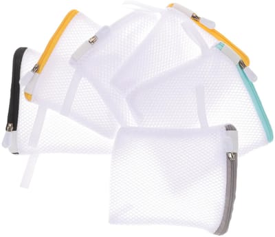 Dailygoods- Wasmiddel - 6x Waszakken - Ondergoed/Delicate - Mesh - Reiswaszakken - Zipper - Bescherming tegen vervorming - Waszak