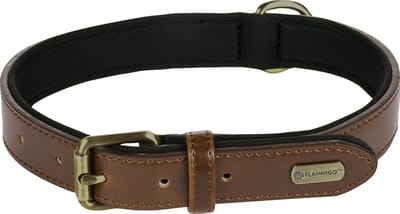 Flamingo Lyabo Met Neopreen - Halsband Honden - Halsband Lyabo Bruin L 42-52cm 25mm - 1st - 123627 - 1st