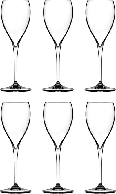 Italesse Riviera Champagneglas - Set van 6 - 0,14L - Elegant en Stijlvol
