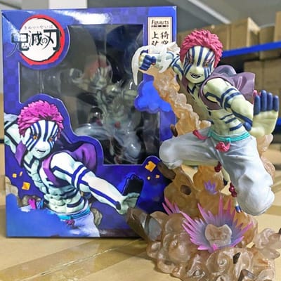 30CM Demon Slayer Nid Ondulé Siège Clown Tanjiro Petit démon Objet de collection Posture de combat Tirer une épée Cadeau Préféré Figures en PVC Qualité Supérieure blue