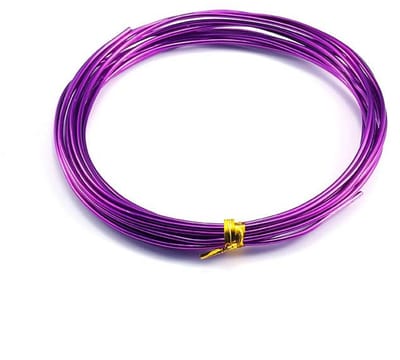 10 meter aluminium bloemendraad 3mm voor DIY projecten, sieraden maken en decoraties, paars