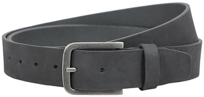 Landley Leren Jeans Riem Heren - Luxe Volnerf Nubuck Leer - Zwart - Lengte totaal 100 cm / Riemmaat 85