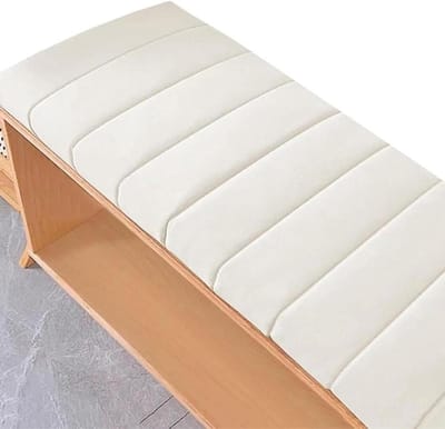 Tuinbankkussen - Buitenkussen Zitkussen - Comfortabel Zitten - Afneembare Hoes - 90x50cm - Wit