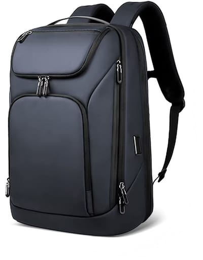 Laptop Rugzak 17.3 inch - Waterafstotende Backpack met USB Poort - Front Loader - Anti-Diefstal - Blauw